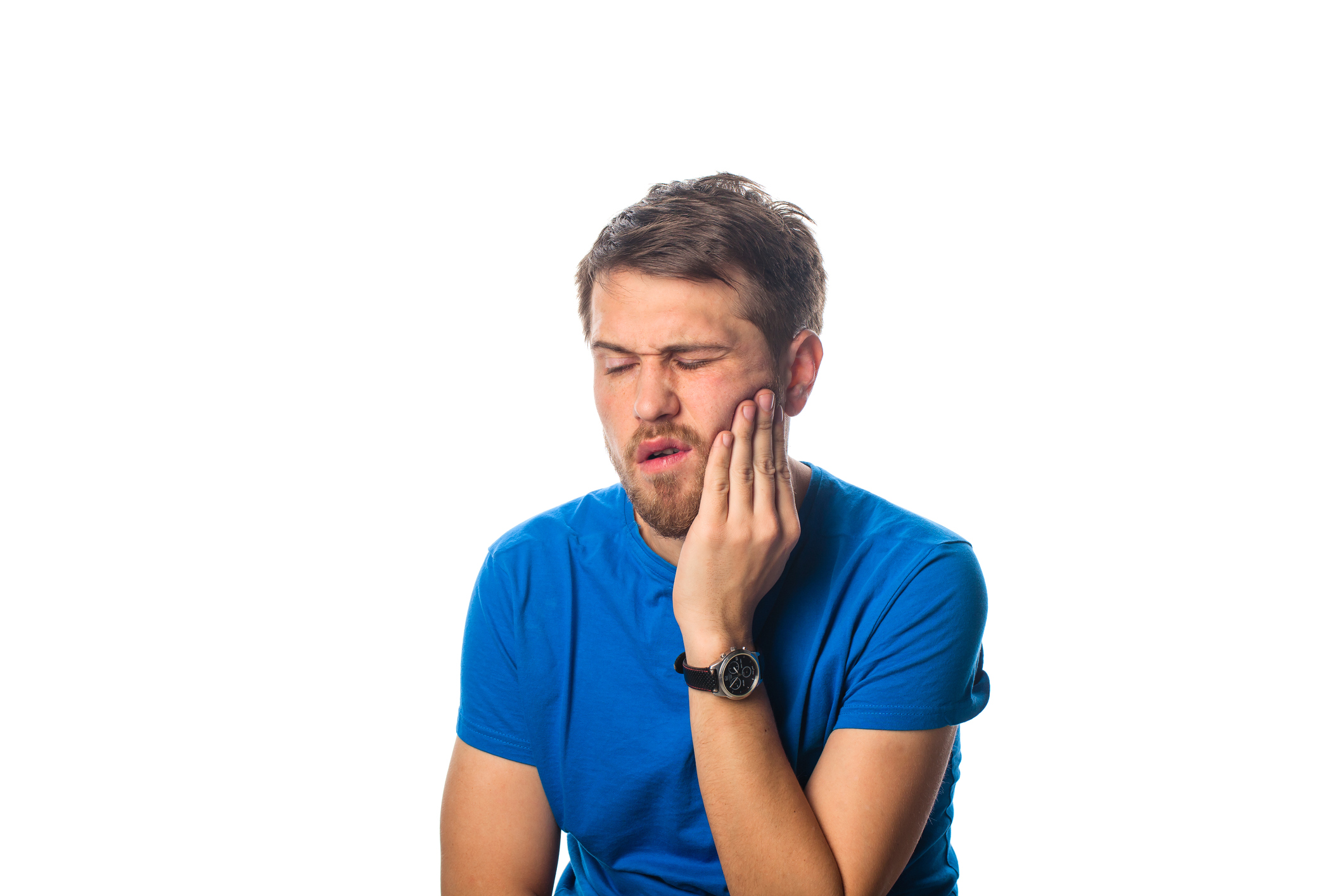 Man experiencing toothache